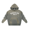 Vintage Washed Frayed Fleece Hoodie